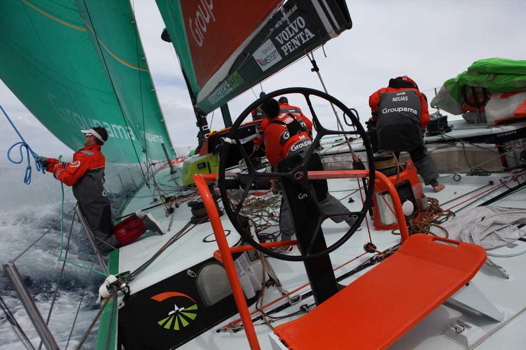 Groupama Sailing Team during leg 7 - Volvo Ocean Race 2011-12 © Yann Riou/Groupama Sailing Team /Volvo Ocean Race http://www.cammas-groupama.com/